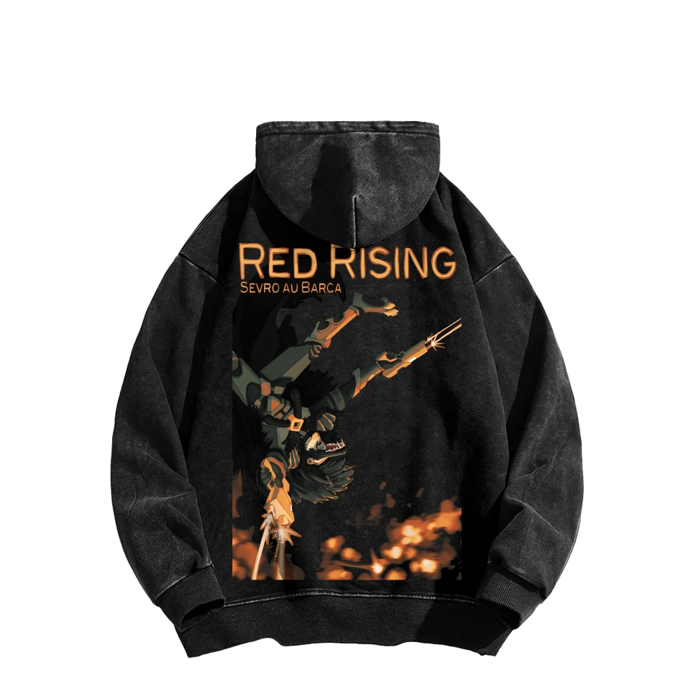 Red Rising Unisex Washed Hoodie 2603001395