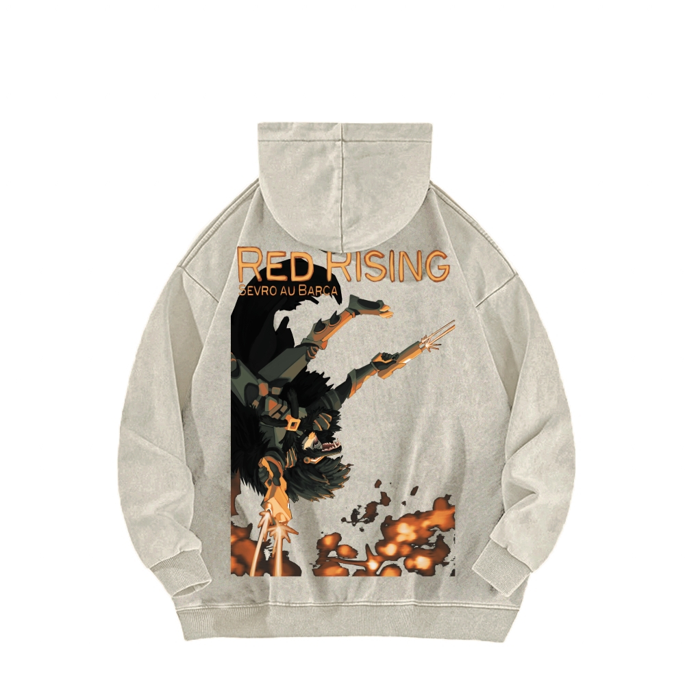 Red Rising Unisex Washed Hoodie 2603001395