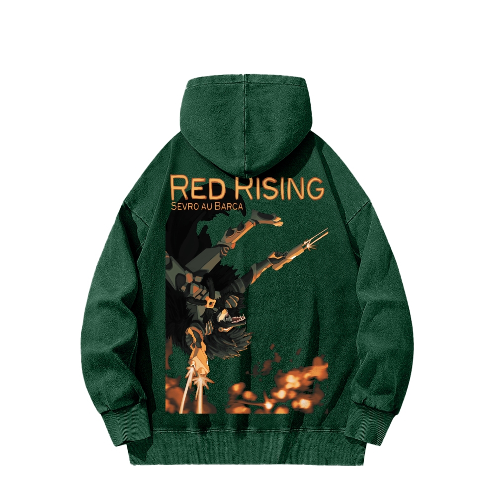 Red Rising Unisex Washed Hoodie 2603001395