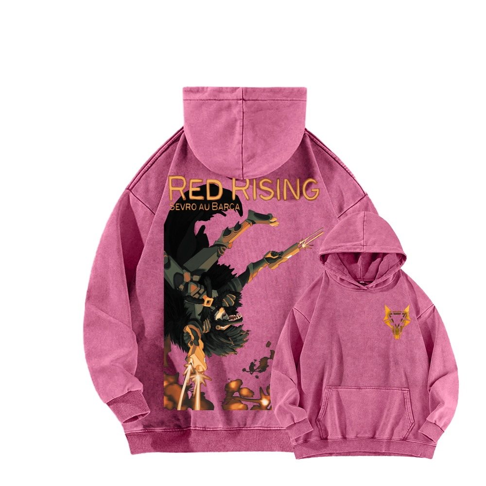 Red Rising Unisex Washed Hoodie 2603001395