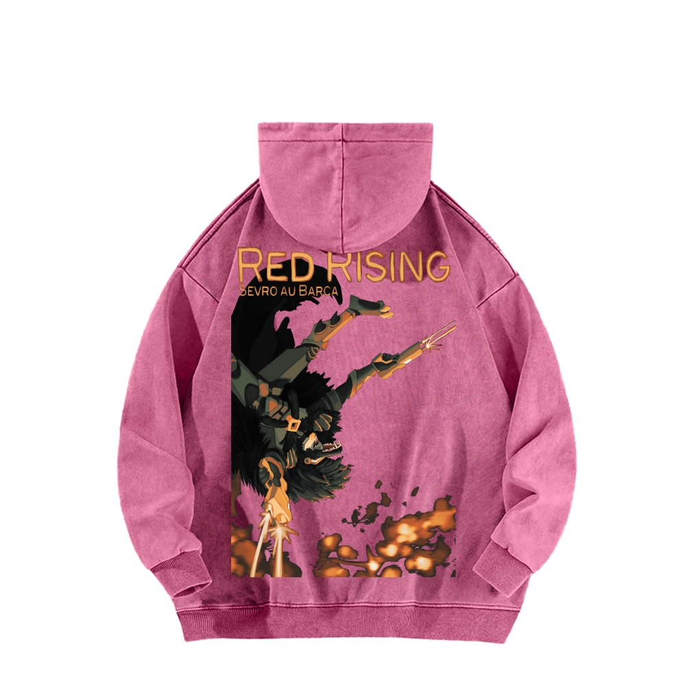 Red Rising Unisex Washed Hoodie 2603001395
