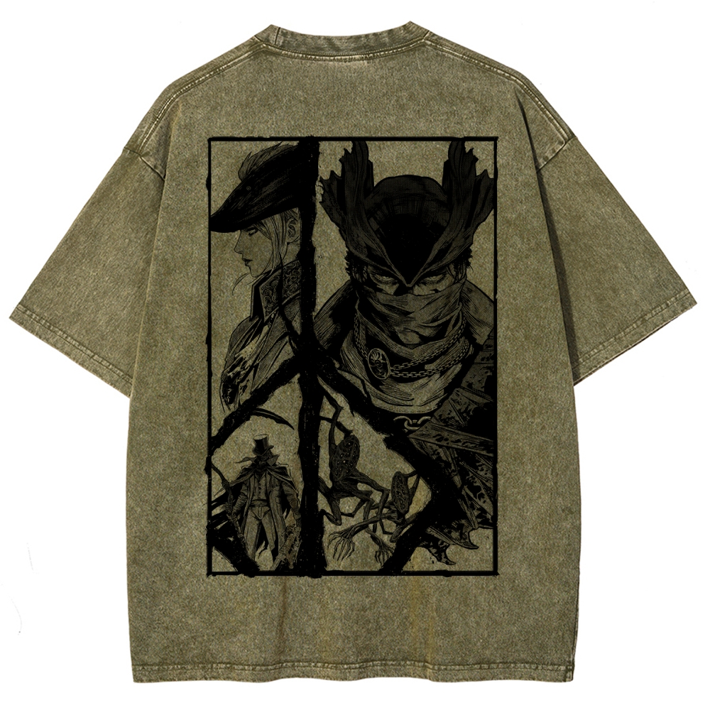 Blood Borne Unisex Fit Washed T-Shirt 2603001853
