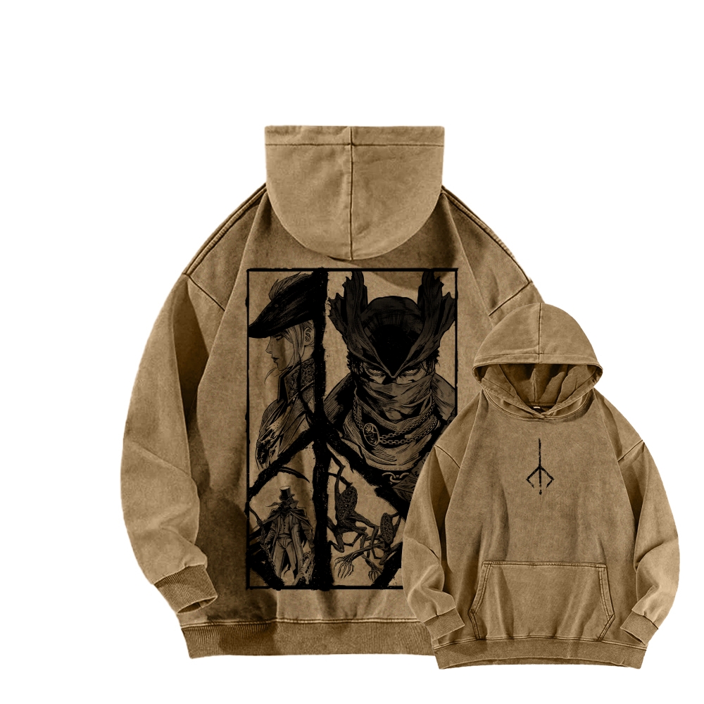 Blood Borne Unisex Washed Hoodie 2603002485