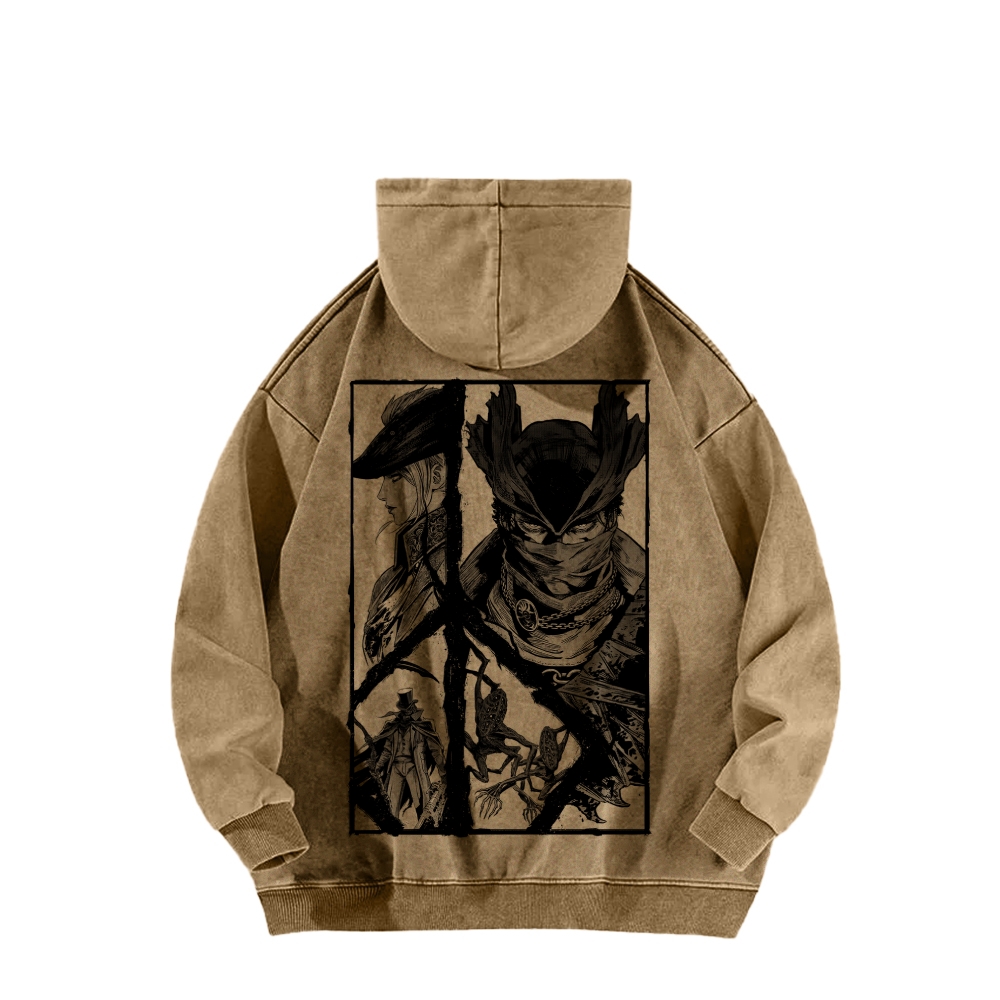 Blood Borne Unisex Washed Hoodie 2603002485