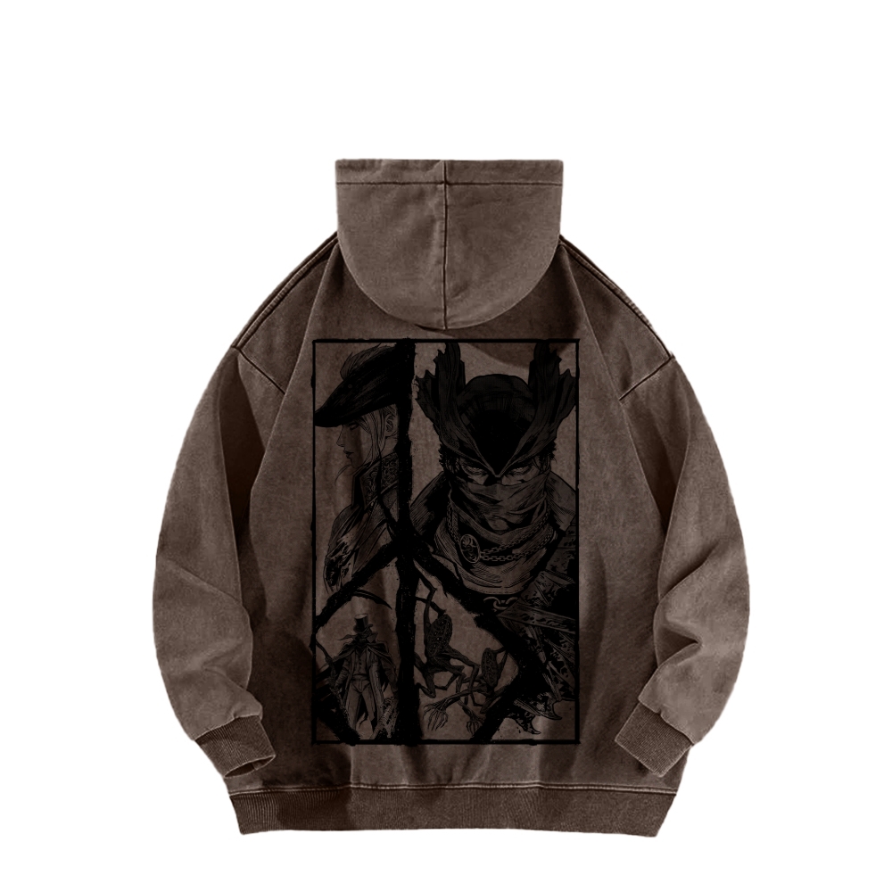 Blood Borne Unisex Washed Hoodie 2603002485