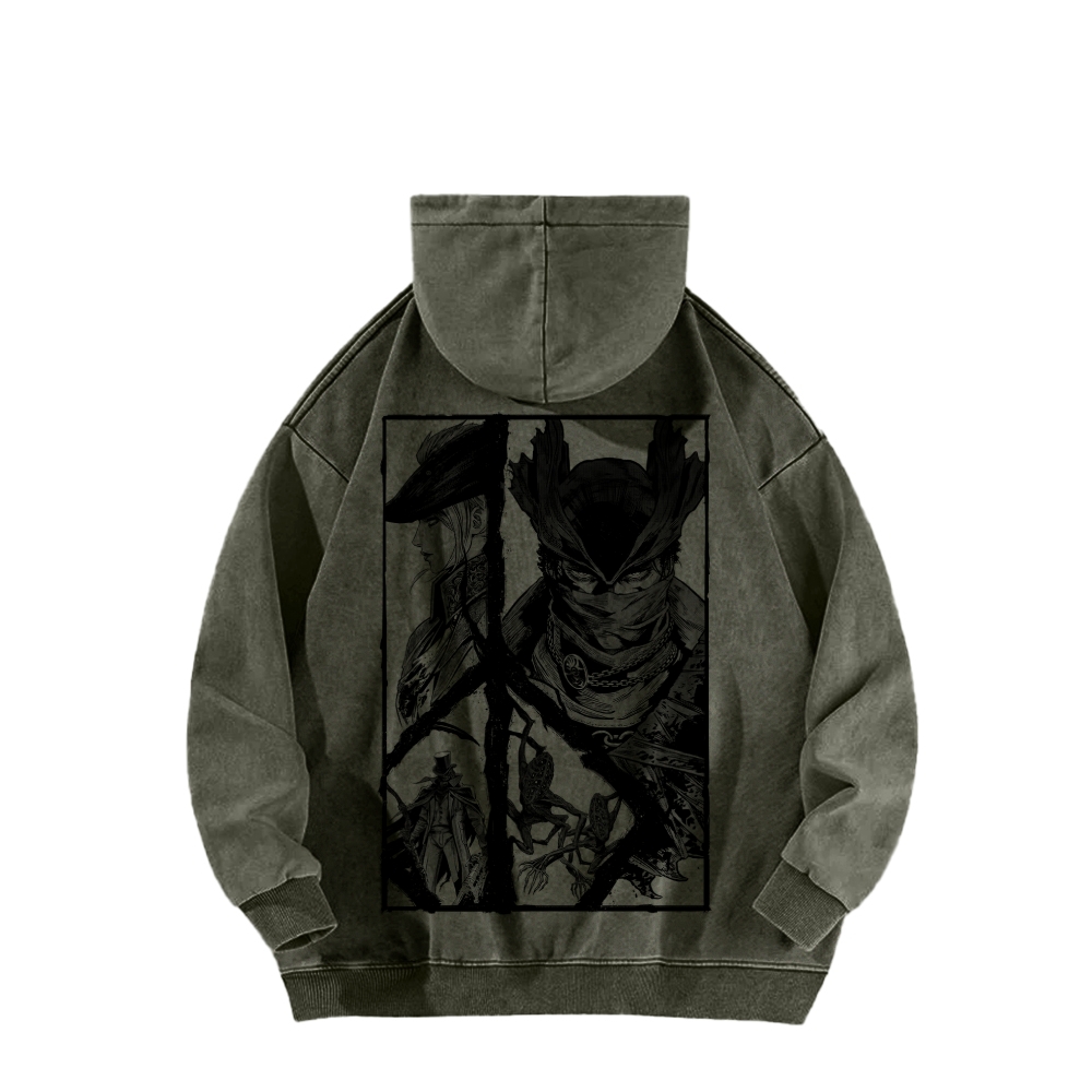 Blood Borne Unisex Washed Hoodie 2603002485