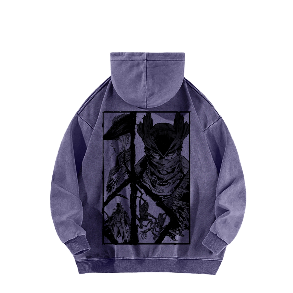 Blood Borne Unisex Washed Hoodie 2603002485