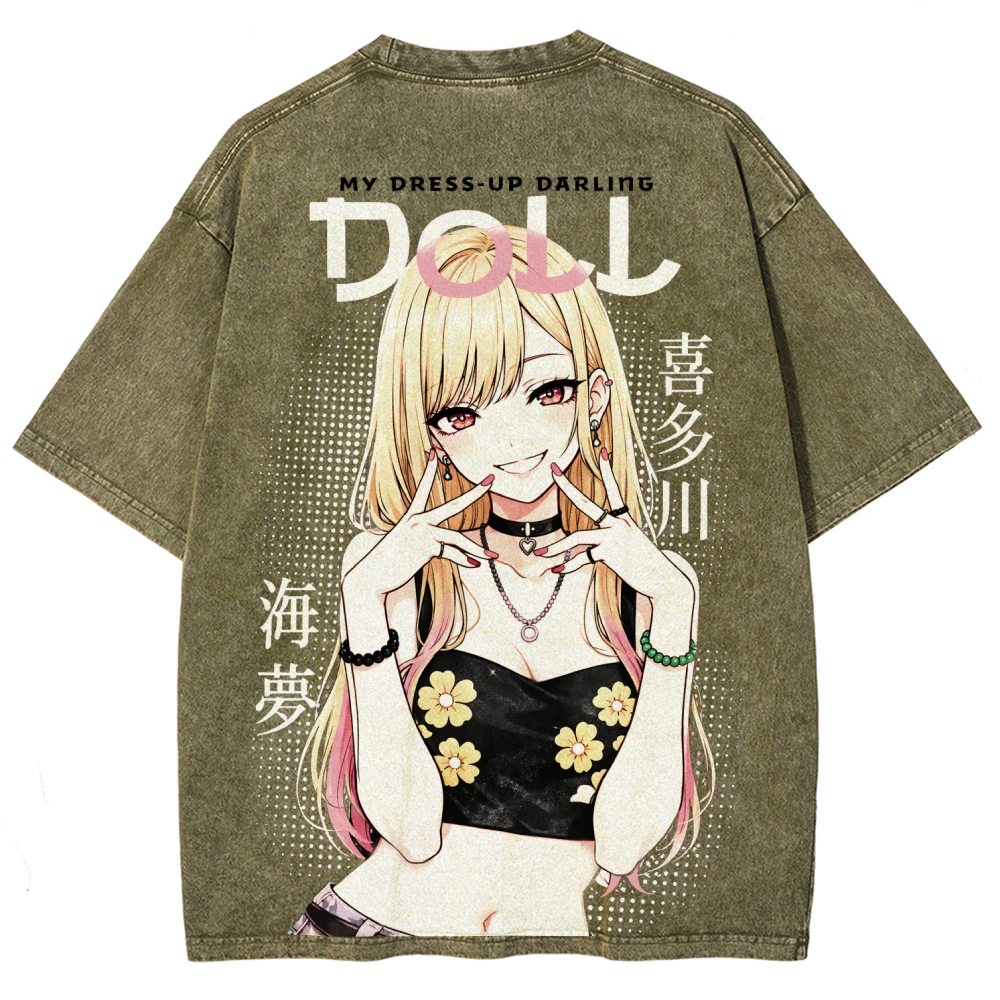 My Dress-Up Darling Marin KitagawaUnisex Fit Washed T-Shirt 2603002868