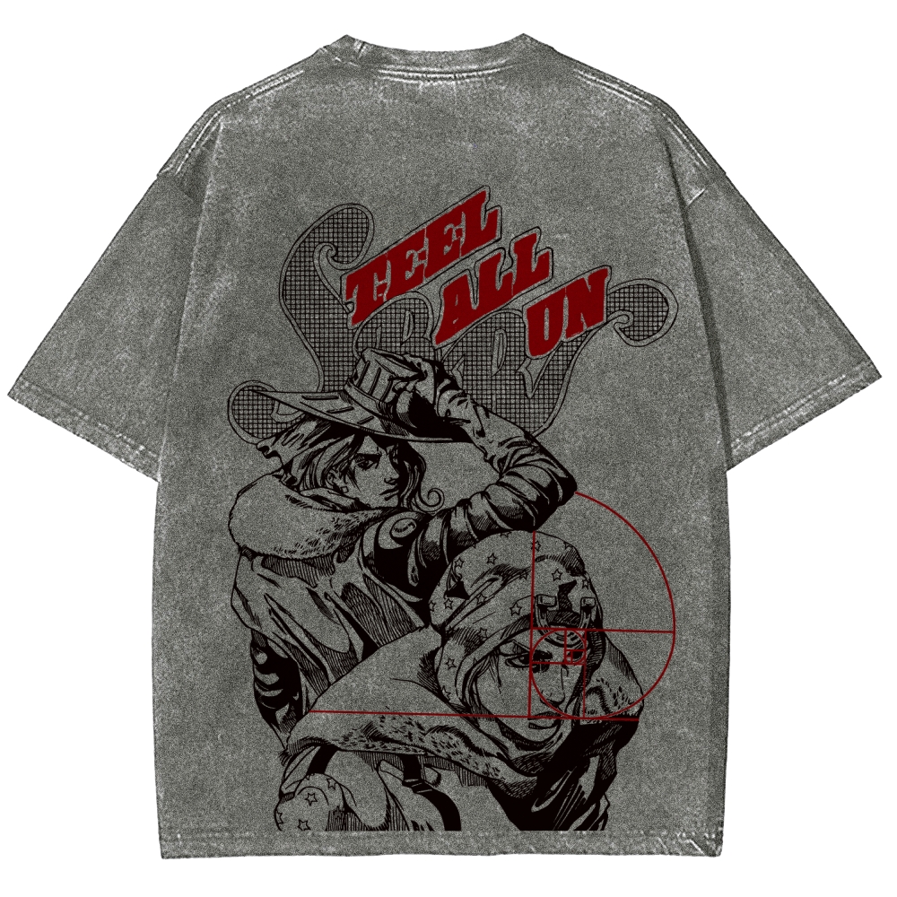 JoJo's Bizarre Adventure Unisex Fit Washed T-Shirt 2603003248