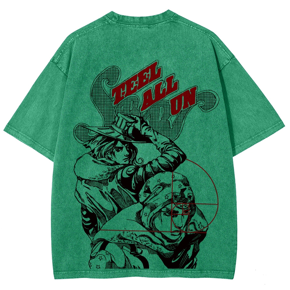 JoJo's Bizarre Adventure Unisex Fit Washed T-Shirt 2603003248