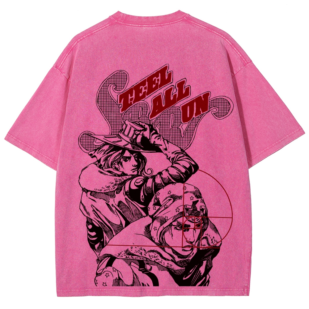 JoJo's Bizarre Adventure Unisex Fit Washed T-Shirt 2603003248