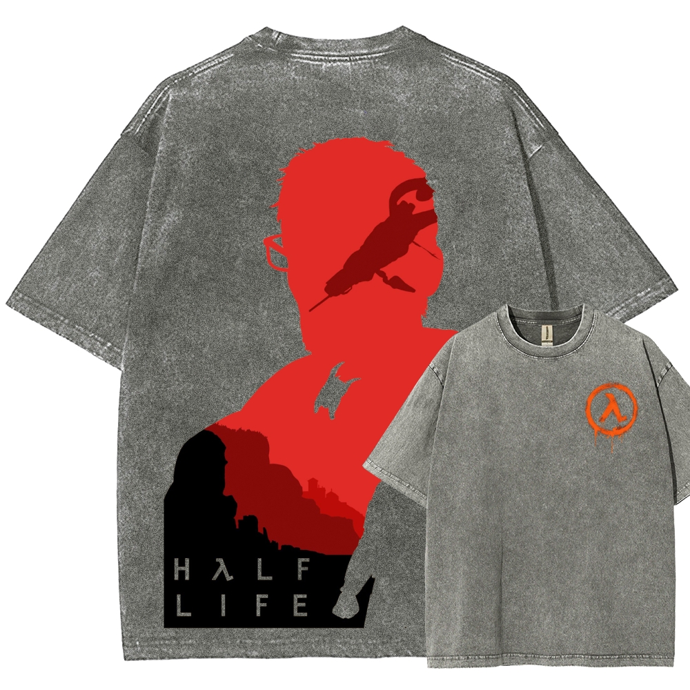 Half Life Unisex Fit Washed T-Shirt 2603004646