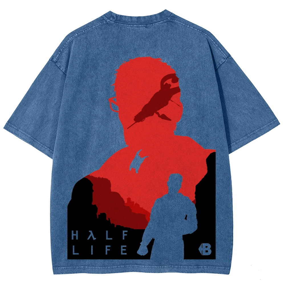 Half Life Unisex Fit Washed T-Shirt 2603004646