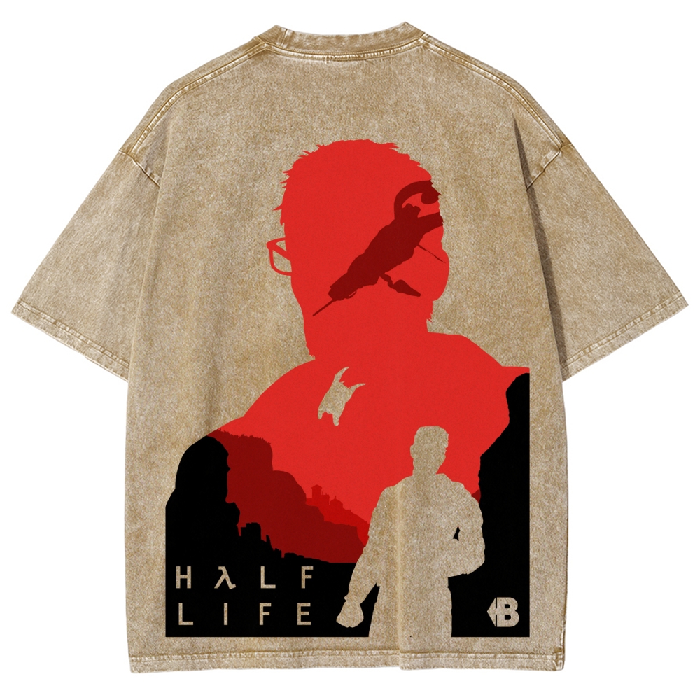 Half Life Unisex Fit Washed T-Shirt 2603004646