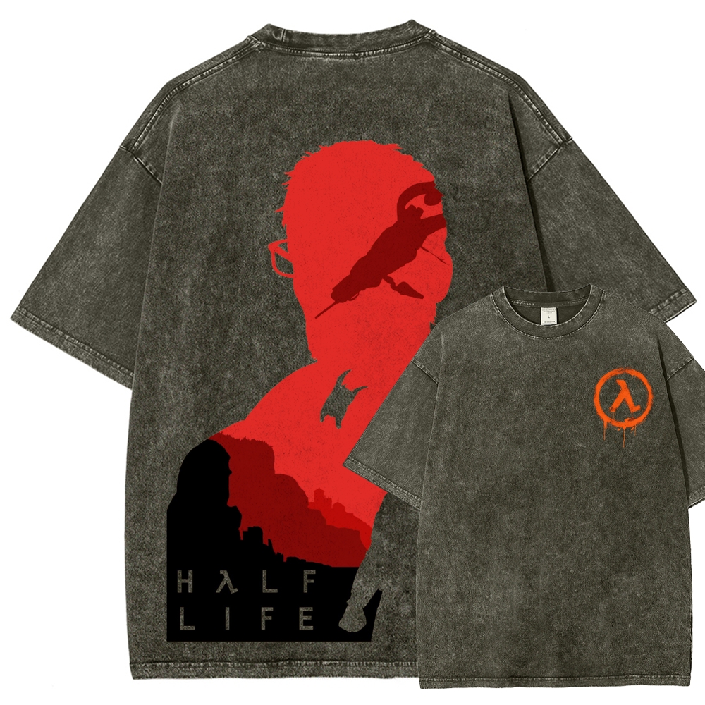 Half Life Unisex Fit Washed T-Shirt 2603004646