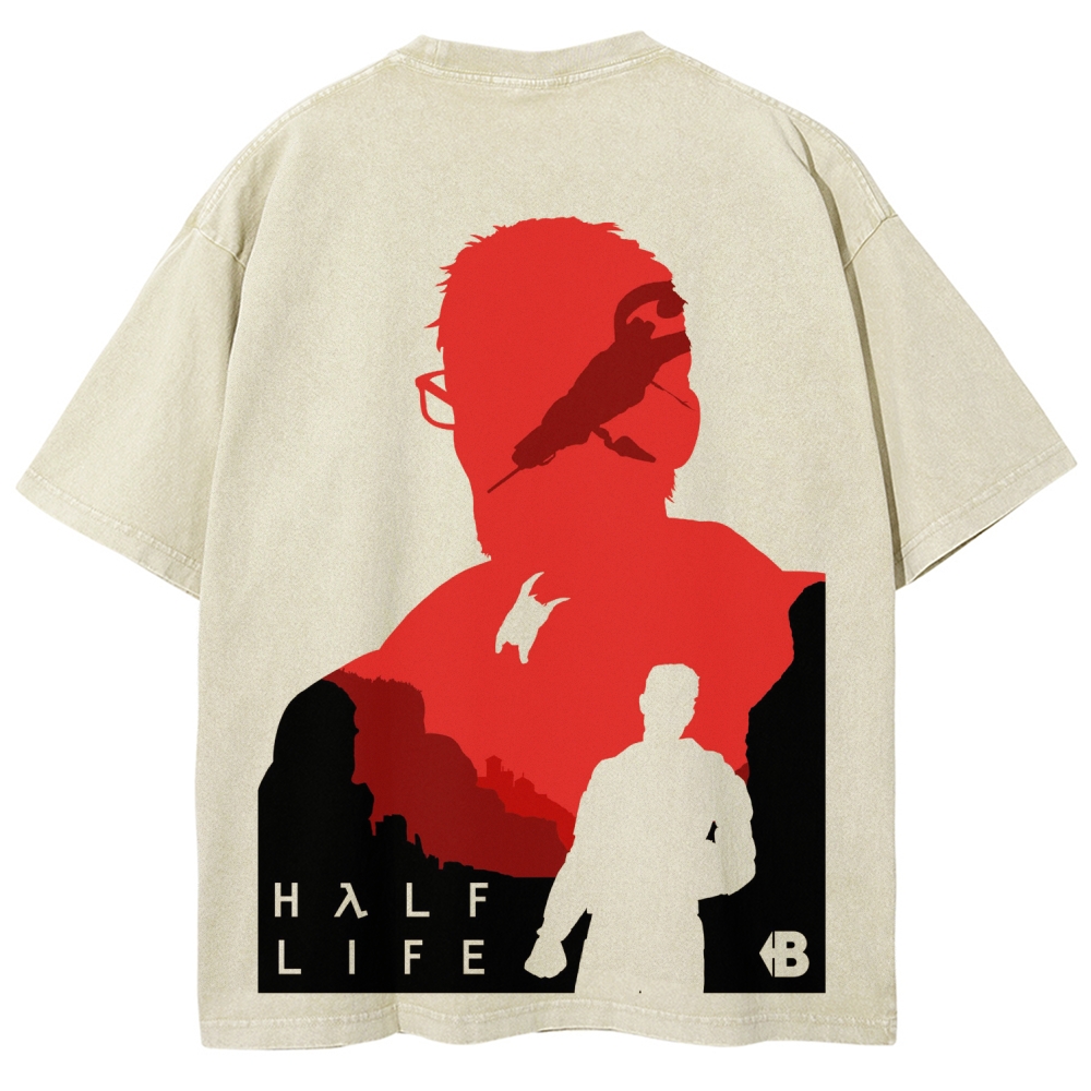 Half Life Unisex Fit Washed T-Shirt 2603004646