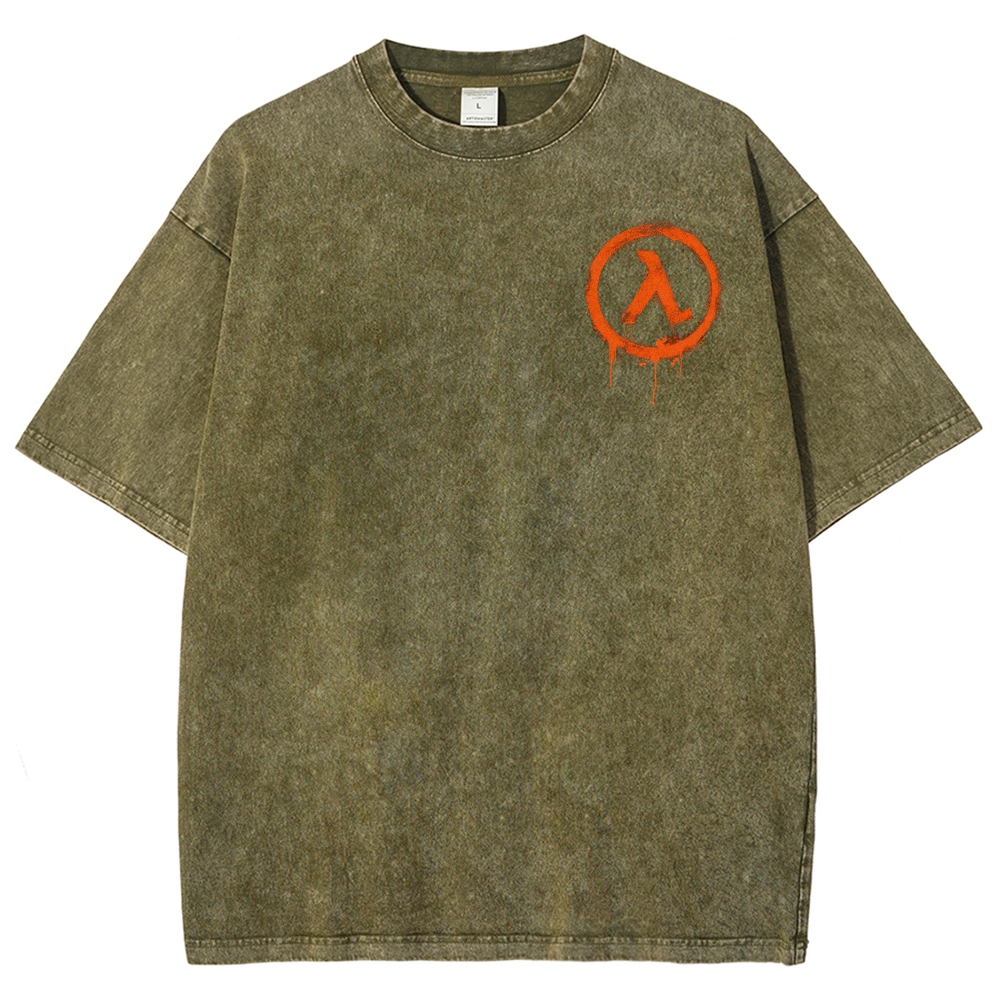 Half Life Unisex Fit Washed T-Shirt 2603004646