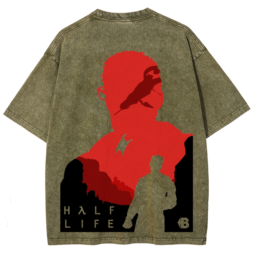 Half Life Unisex Fit Washed T-Shirt 2603004646