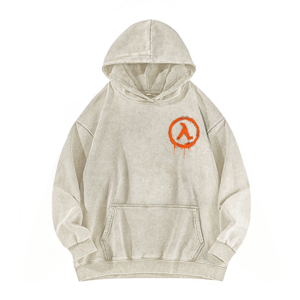 Half Life Unisex Washed Hoodie 2603004647