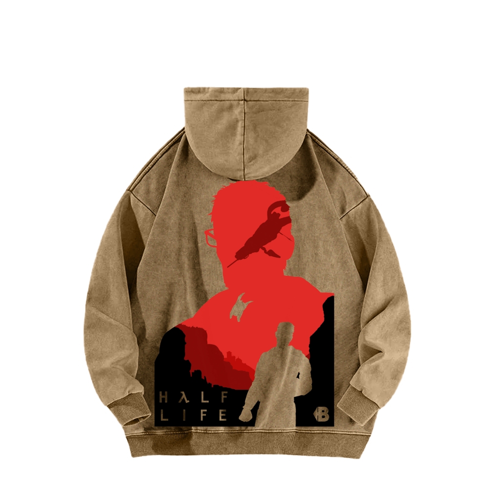 Half Life Unisex Washed Hoodie 2603004647