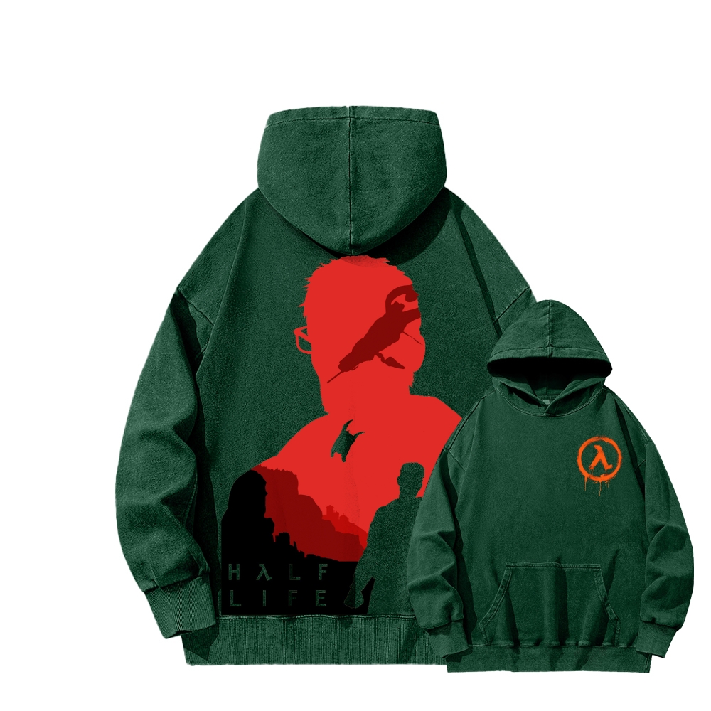 Half Life Unisex Washed Hoodie 2603004647