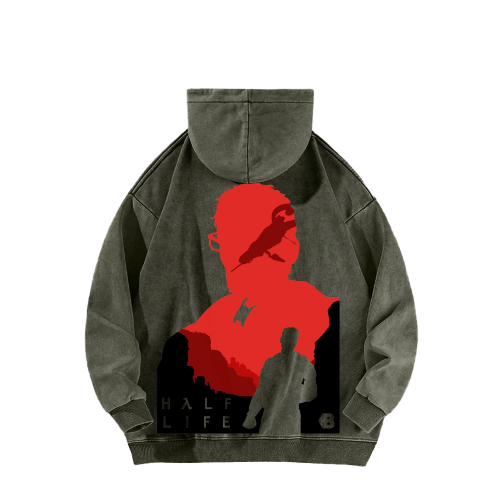 Half Life Unisex Washed Hoodie 2603004647