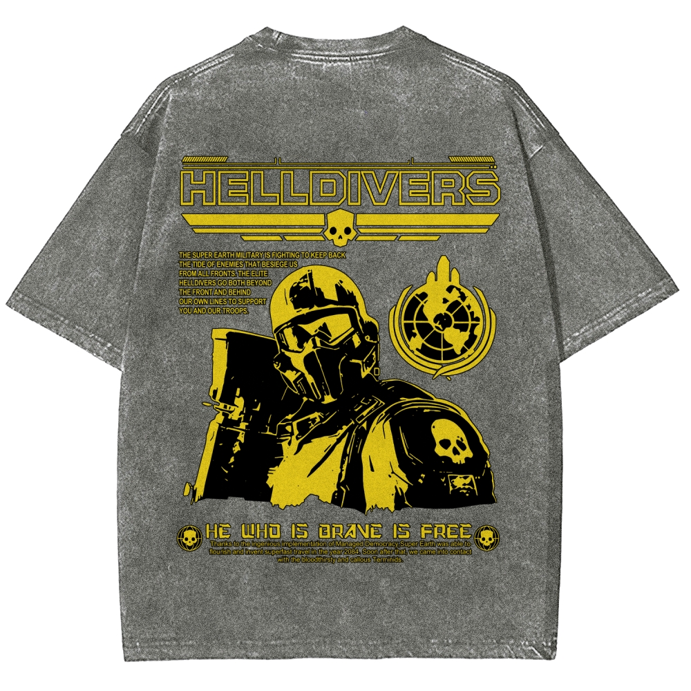 Divers Unisex Fit Washed T-Shirt 2603009465