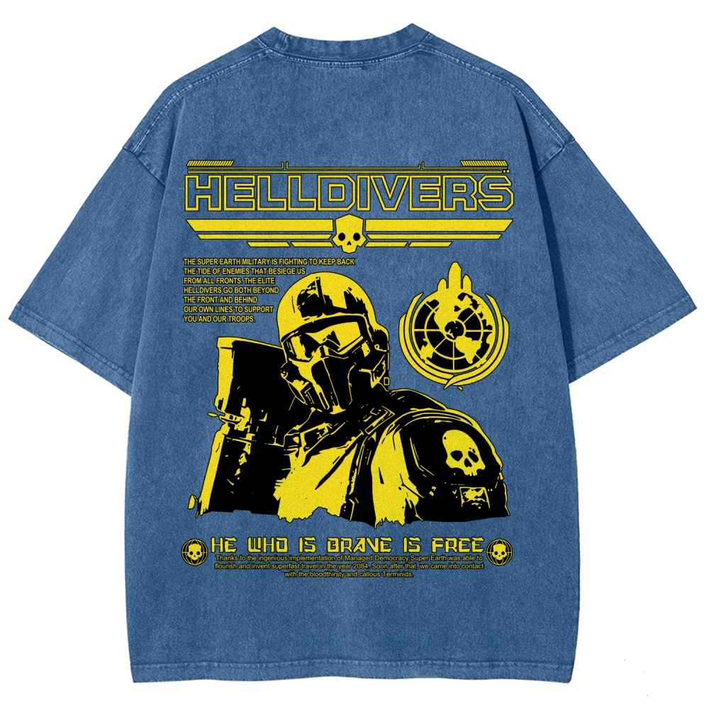 Divers Unisex Fit Washed T-Shirt 2603009465