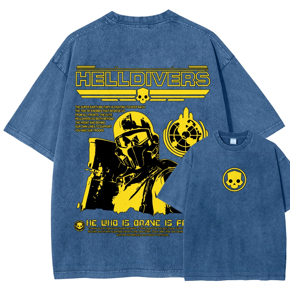 Divers Unisex Fit Washed T-Shirt 2603009465