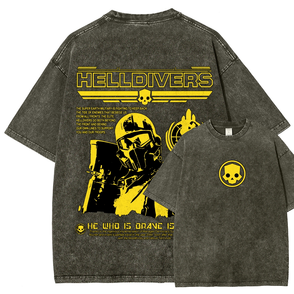 Divers Unisex Fit Washed T-Shirt 2603009465