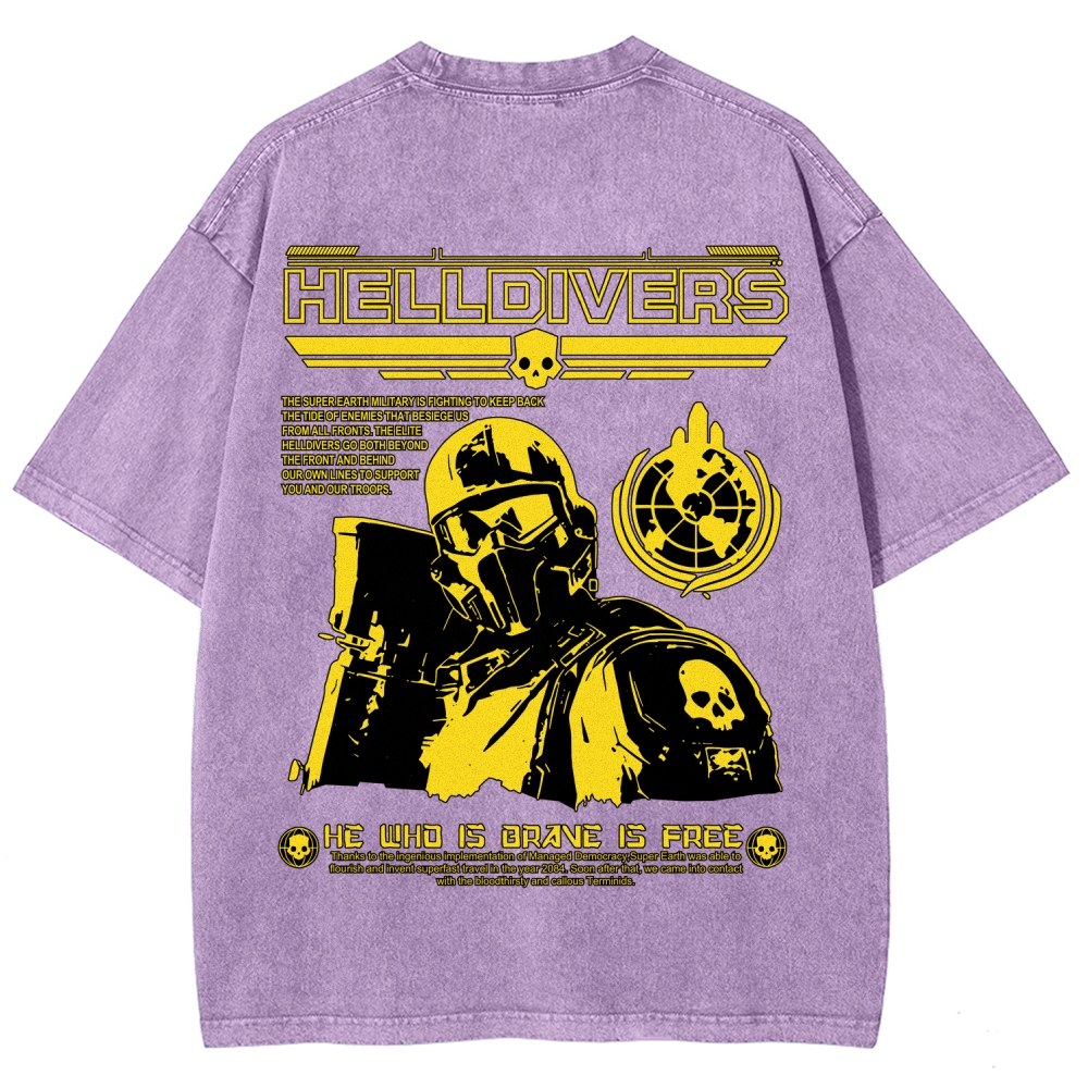 Divers Unisex Fit Washed T-Shirt 2603009465