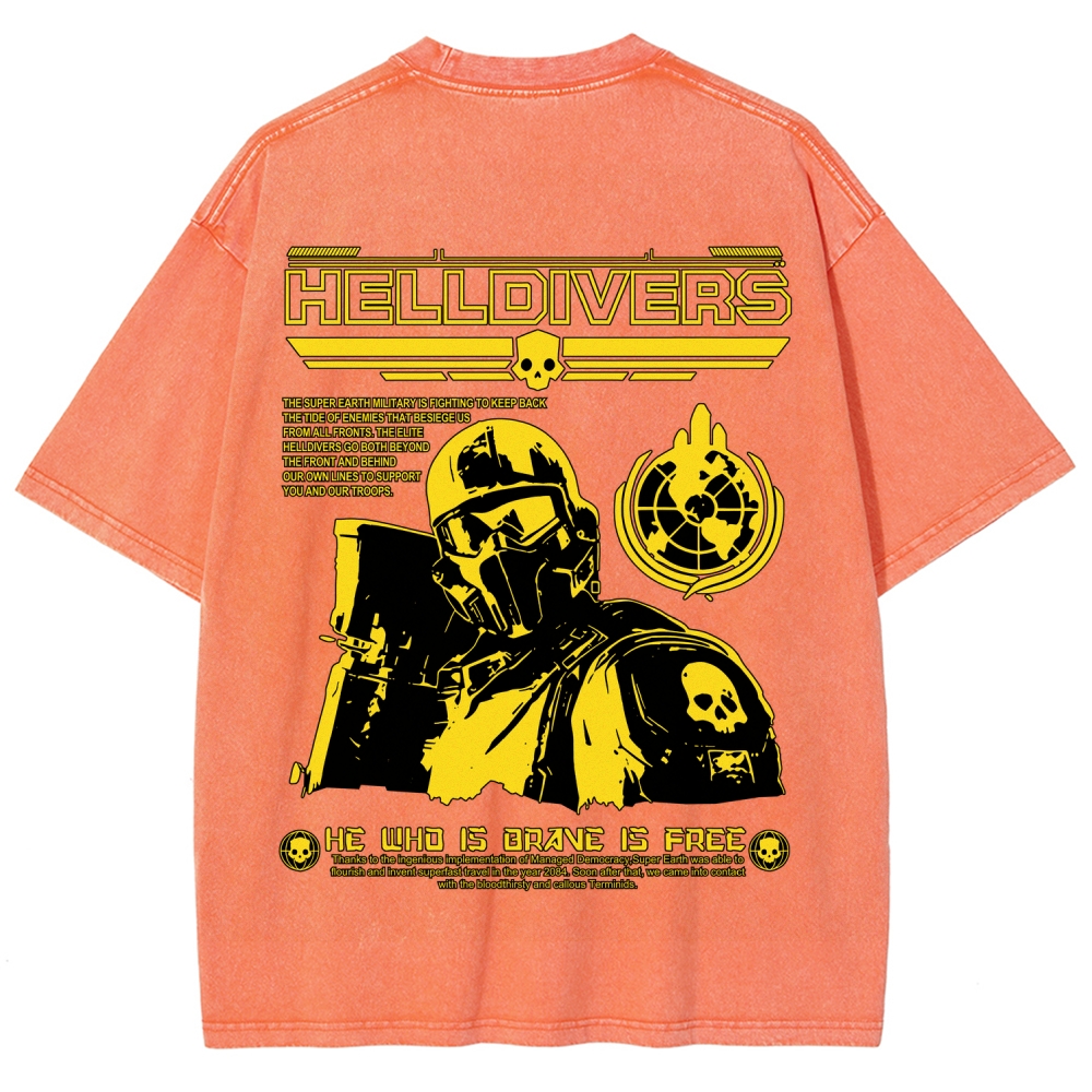 Divers Unisex Fit Washed T-Shirt 2603009465