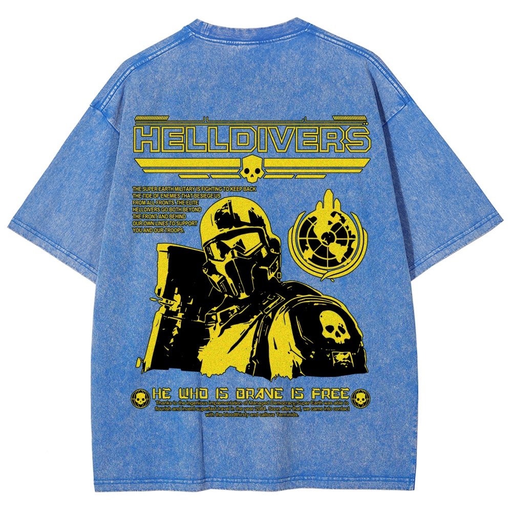 Divers Unisex Fit Washed T-Shirt 2603009465