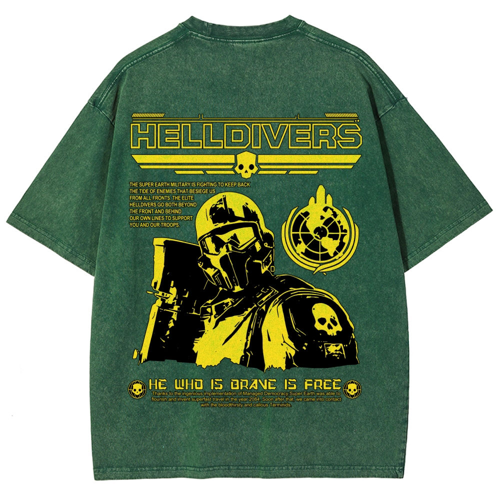 Divers Unisex Fit Washed T-Shirt 2603009465