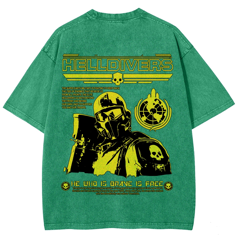 Divers Unisex Fit Washed T-Shirt 2603009465