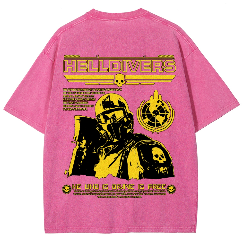 Divers Unisex Fit Washed T-Shirt 2603009465