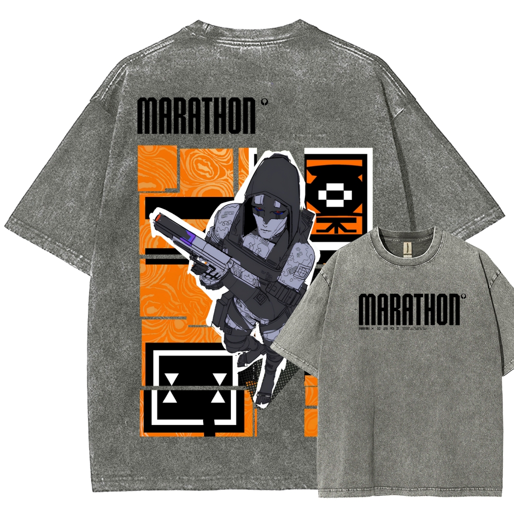 Marathon Unisex Fit Washed T-Shirt 2603011196