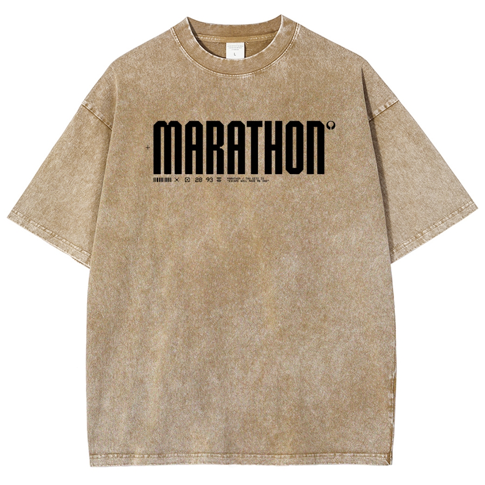 Marathon Unisex Fit Washed T-Shirt 2603011196