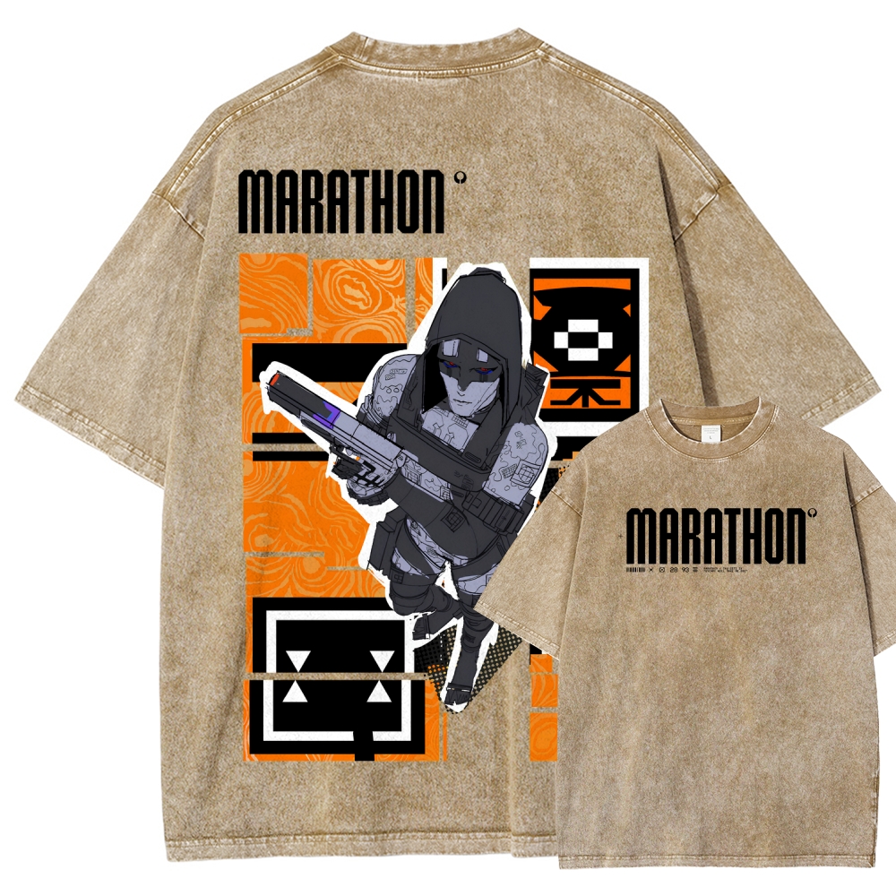 Marathon Unisex Fit Washed T-Shirt 2603011196