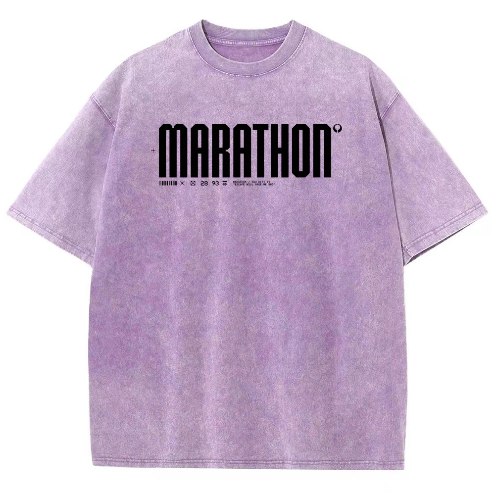 Marathon Unisex Fit Washed T-Shirt 2603011196