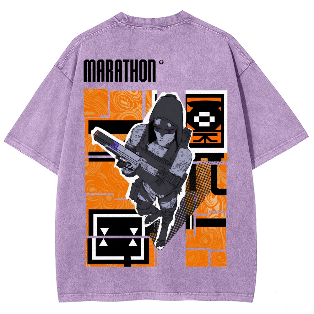Marathon Unisex Fit Washed T-Shirt 2603011196