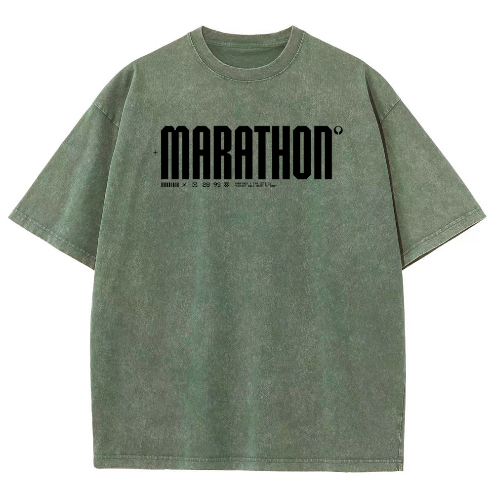 Marathon Unisex Fit Washed T-Shirt 2603011196
