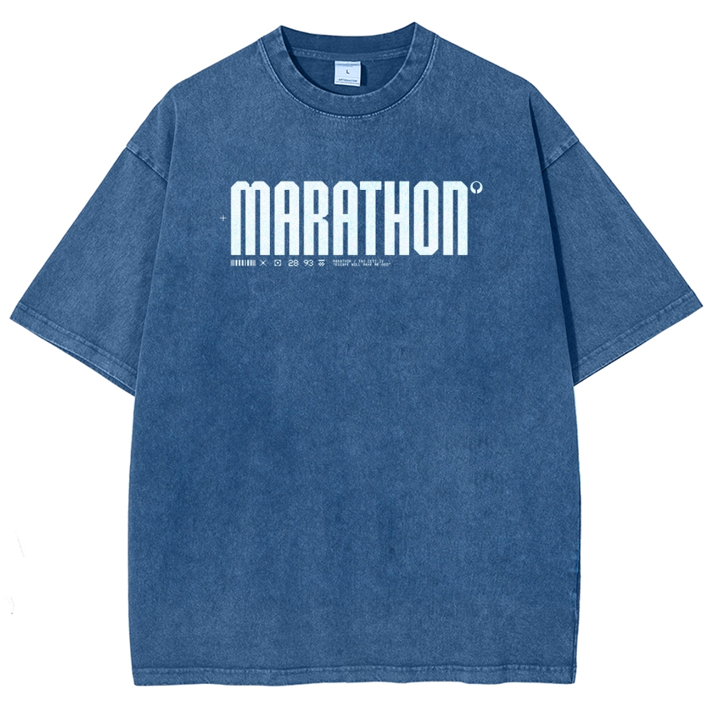 Marathon Unisex Fit Washed T-Shirt 2603011196