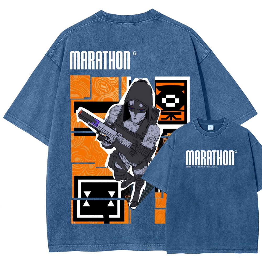Marathon Unisex Fit Washed T-Shirt 2603011196