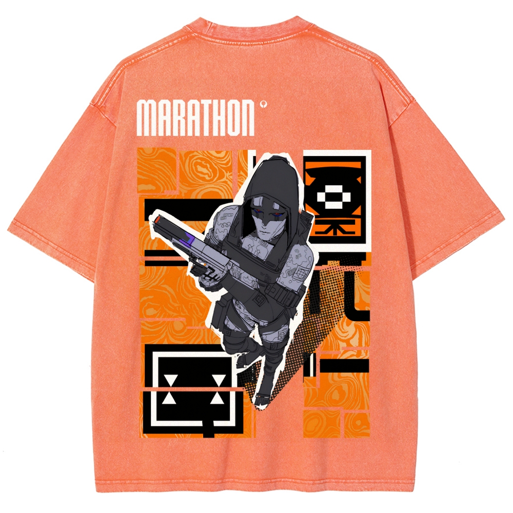 Marathon Unisex Fit Washed T-Shirt 2603011196