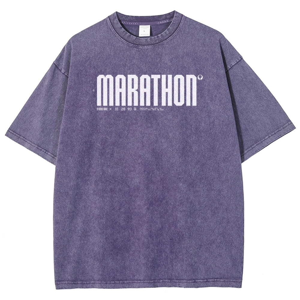 Marathon Unisex Fit Washed T-Shirt 2603011196