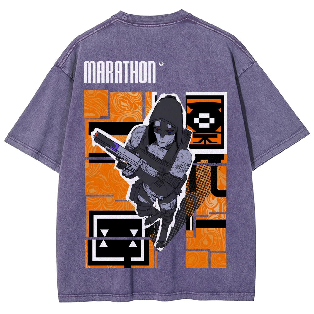 Marathon Unisex Fit Washed T-Shirt 2603011196