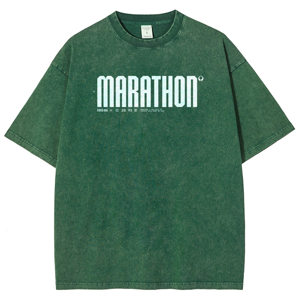Marathon Unisex Fit Washed T-Shirt 2603011196