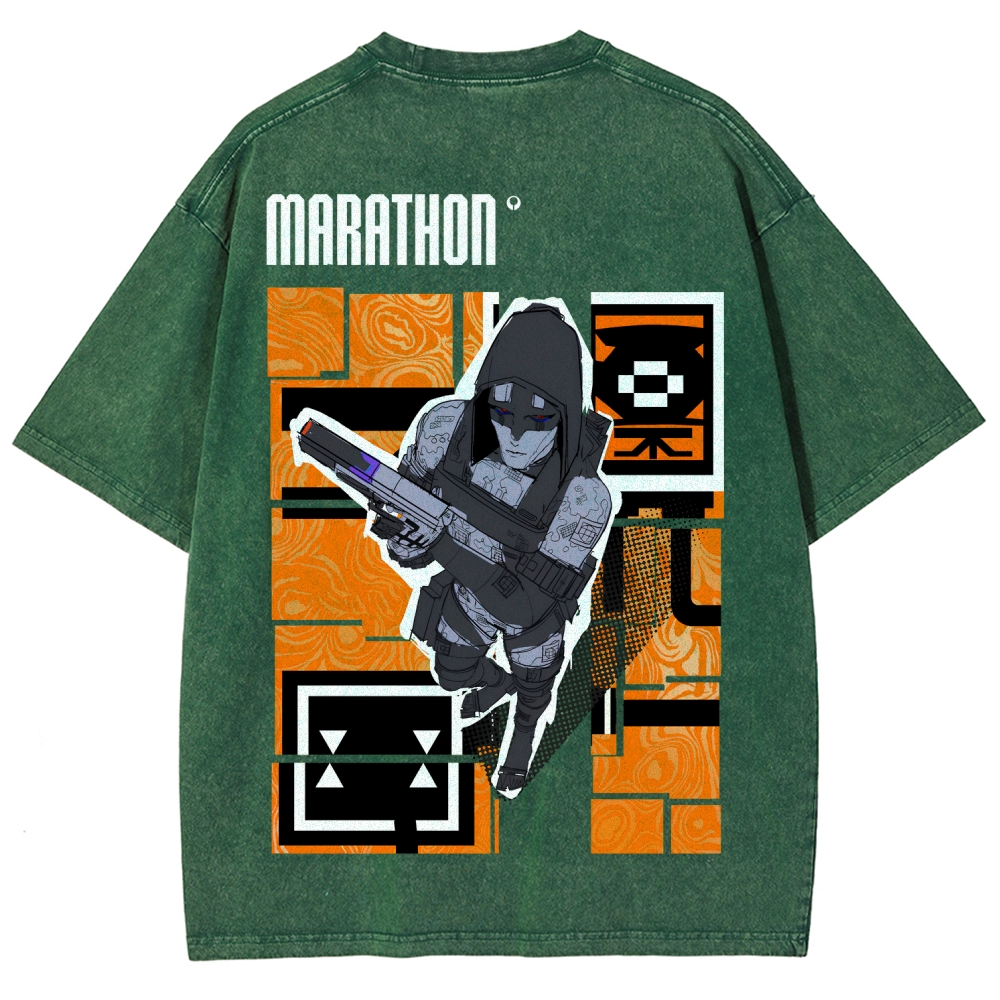 Marathon Unisex Fit Washed T-Shirt 2603011196