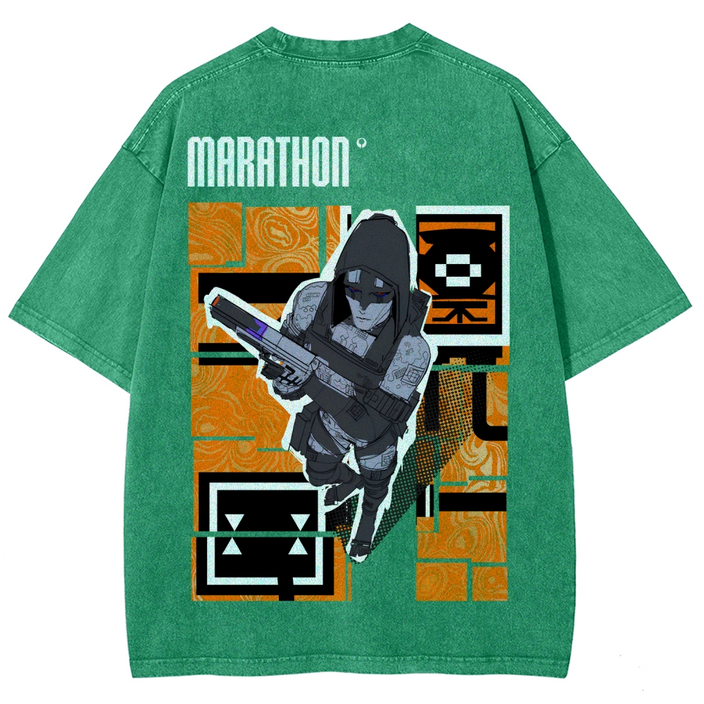 Marathon Unisex Fit Washed T-Shirt 2603011196